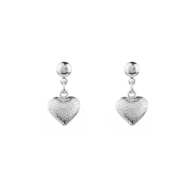 Chiarella Women's Pure Heart Silver Earrings In Metallic