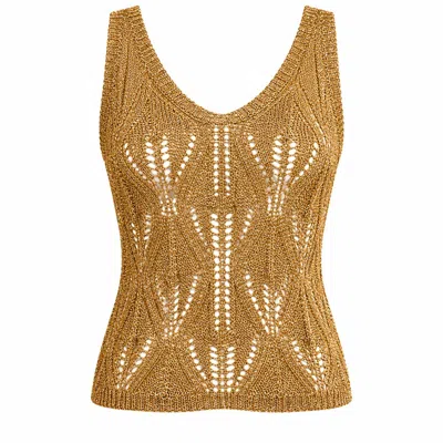 Chiarella Women's Shim Knitted Top- Golden