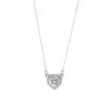 Chiarella Women's Silver / White Central Heart Necklace – White In Multi