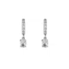 Chiarella Women's Silver / White Elegance Drop Earrings In Silver