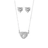 Chiarella Women's Silver / White Set Corazón Multi Circones – White: Necklace + Earrings In Multi