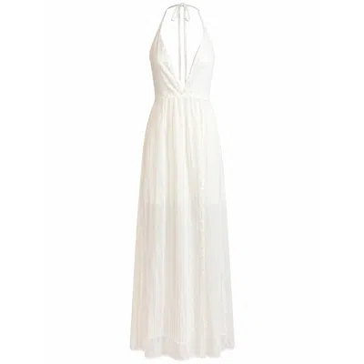 Chiarella Women's White / Gold Alexandra Dress- White In White/gold