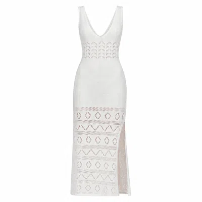 Chiarella Women's White / Neutrals Ocean Twist Chic Dress – Ecru