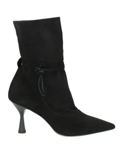 Chiarini Bologna Woman Ankle Boots Black Size 8 Leather