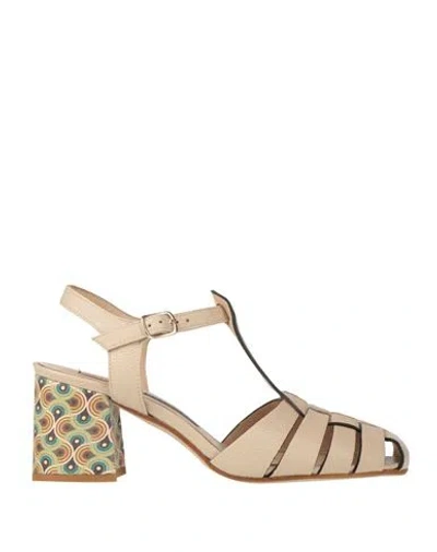 Chiarini Bologna Woman Sandals Cream Size 8 Leather In White