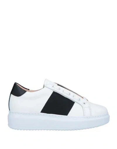 Chiarini Bologna Woman Sneakers White Size 10 Soft Leather In Multi