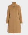 Chiarulli Fiorella Mongolian Cashmere And Wool Coat In Multi