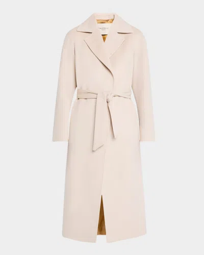 Chiarulli Siri Wrap Coat With Side Slits In Bone