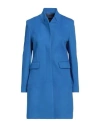 Chiarulli Woman Coat Bright Blue Size 6 Virgin Wool, Polyamide