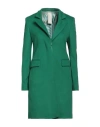 Chiarulli Woman Coat Green Size 8 Virgin Wool, Polyamide