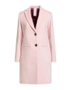 Chiarulli Woman Coat Pink Size 2 Virgin Wool, Polyamide In Pink