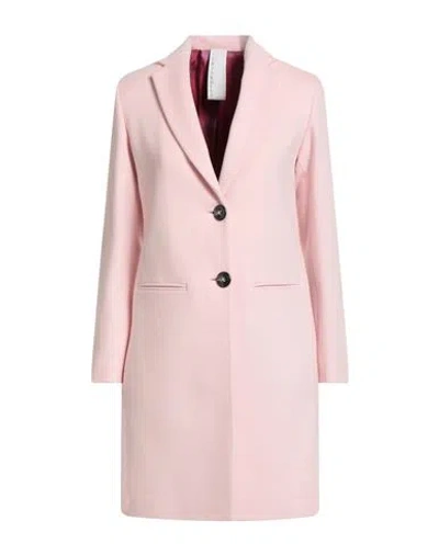 Chiarulli Woman Coat Pink Size 2 Virgin Wool, Polyamide