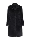 Chiarulli Feronia Chevron Wool One-button Coat In Black