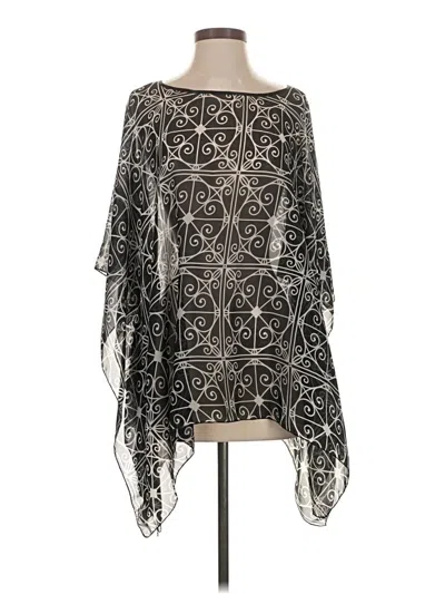 Pre-owned Chic 3/4 Sleeve Blouse In Black