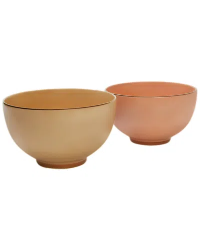 Chic & Tonic Tooti Frooti Large Nesting Bowls In Brown