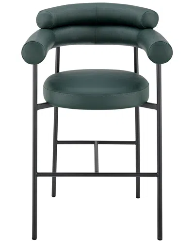 Chic Home Art Deco Bar Stool In Green