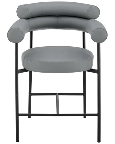 Chic Home Chubby Counter Stool In Grey