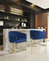CHIC HOME CHIC HOME CYRENE NAVY STOOL