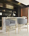CHIC HOME CHIC HOME CYRENE SILVER STOOL