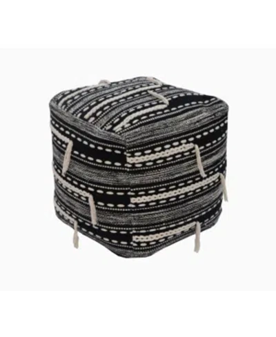 Chic Home Spike Ottoman In Black