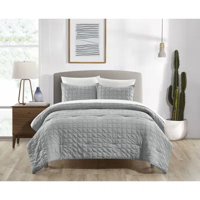 Chic Jessa Washed Garment Dyed 7-piece Comforter Set In Grey