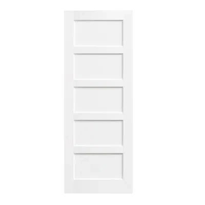 Chic Mode 5 Lite Solid Manufacture Wood Standard Interior Pantry Door Without Hardware In White
