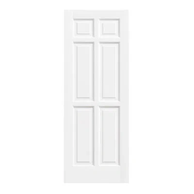 Chic Mode 6 Squares Solid Manufacture Wood Standard Interior Pantry Door Without Hardware In White