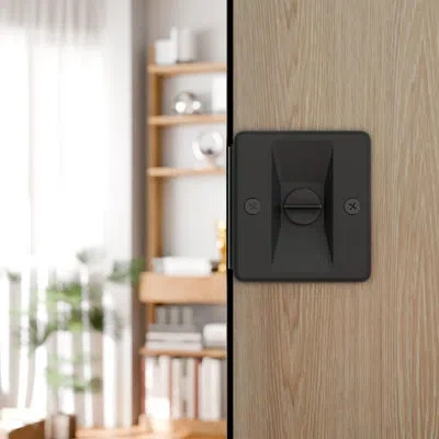 Chic Mode Contemporary Privacy Pocket Door Hardware In Black
