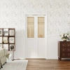 Chic Mode Double Rattan Folding Doors With Hardware Unfinished Bi-fold Interior Doors, 2 Doors In White