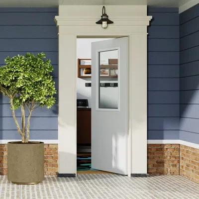 Chic Mode Exterior Door - 1-panel Clear Glassed Outdoor Entry Door Exterior Doors(only Door Panel)