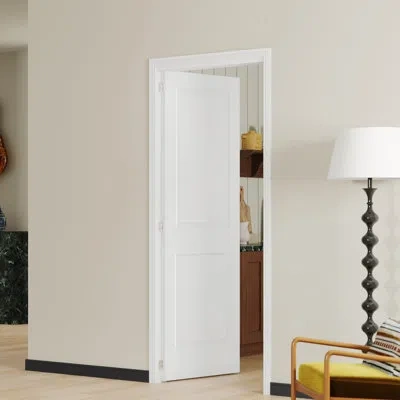 Chic Mode Interior Door Slab With Matching Frame – 2-panel White Molded Hollow-core Interior Door With Primed 