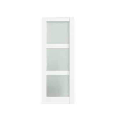 Chic Mode Lite Manufacture Wood Design White Primed Interior Franch Doors Slab (no Hinge And Installation Hard