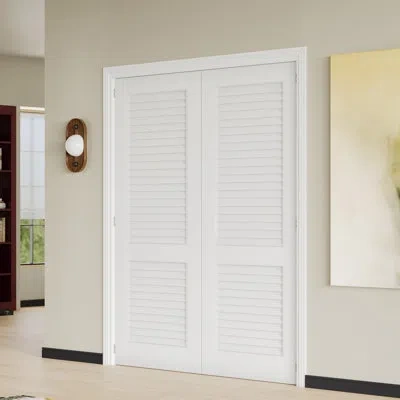 Chic Mode Prehung Door Double Panel Interior Door Mdf Modern 1-lite Shaker Style Pantry Door With Adjustable J In White