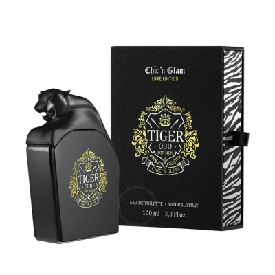 Chic 'n Glam Men's Luxe Edition Tiger Oud Edp Spray 3.4 oz Fragrances 5425039222615 In Pink / White