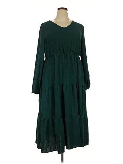 Pre-owned Chic Soul (chicsoul.com) Casual Dress In Green