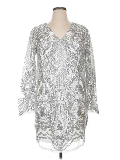 Pre-owned Chic Soul (chicsoul.com) Cocktail Dress In Silver