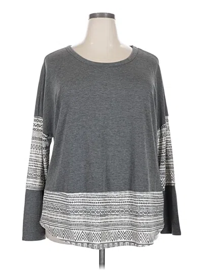 Pre-owned Chic Soul (chicsoul.com) Long Sleeve T-shirt In Gray
