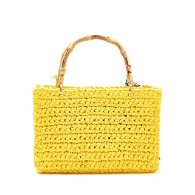 Chica Medium Yellow Crochet Bag