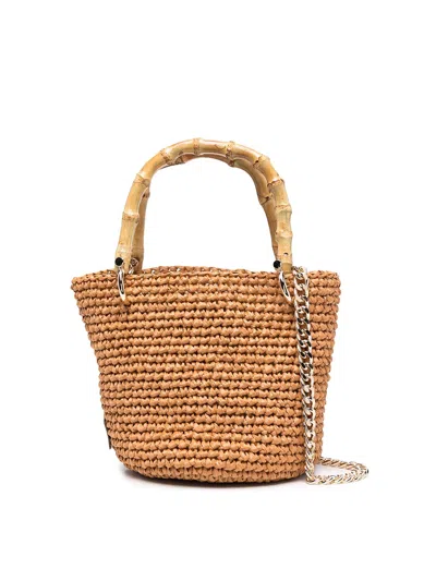 Chica Minnie Straw Handbag In Brown