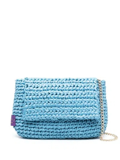 Chica Straw Logo-patch Shoulder Bag
