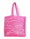 Chica Naxos Straw Handbag In Pink