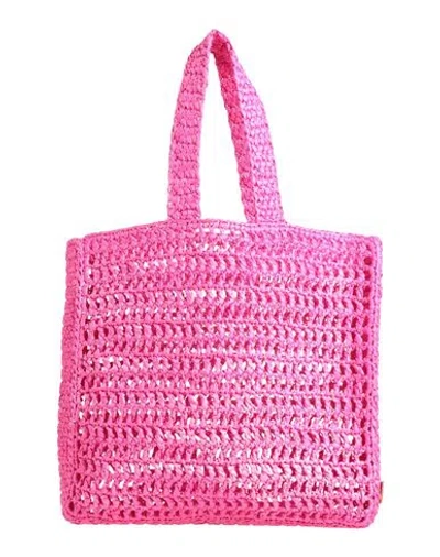 Chica Woman Handbag Fuchsia Size - Natural Raffia In Pink