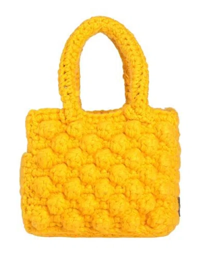 Chica Woman Handbag Ocher Size - Textile Fibers In Yellow