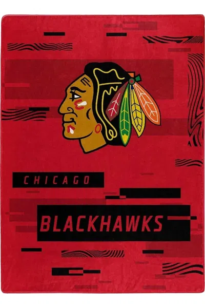 Chicago Blackhawks Raschel Knit Digital Print Blanket