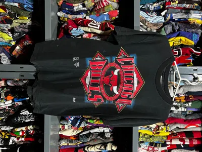 Pre-owned Chicago Bulls X Nba Chicago Bulls Nba Vintage 90's T Shirt Single Stitch In Black