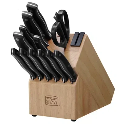 Chicago Cutlery Ellsworth Triple-rivet Handle 13-pc Block Set In Black