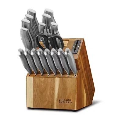 Chicago Cutlery Insignia Stainless Steel 18-pc. Knife Block Set In Silver