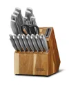 Chicago Cutlery Insignia Steel 18-piece Block Set In Stainless Steel With Wood Block