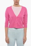 Chicca Lualdi Interchangeable Detail Cashmere Kendall Cardigan In Pink