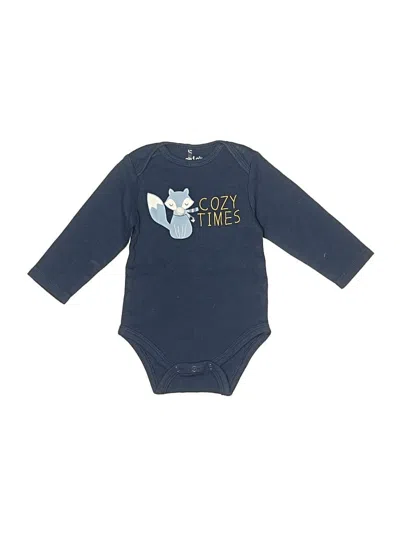 Pre-owned Chick Pea Babies' Long Sleeve Onesie In Blue
